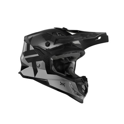 Capacete Mattos Racing Atomic Icon - Preto e Cinza