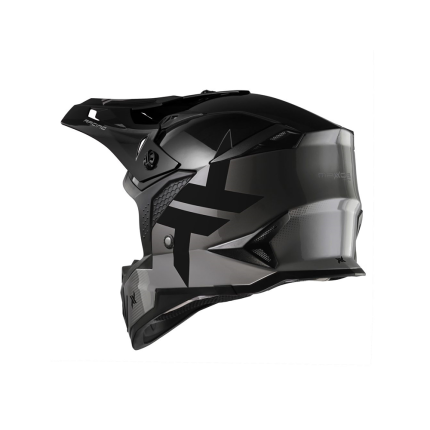 Capacete Mattos Racing Atomic Icon - Preto e Cinza