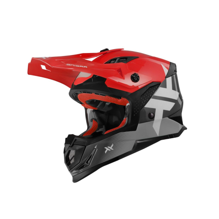 Capacete Mattos Racing Atomic Icon - Vermelho e Cinza