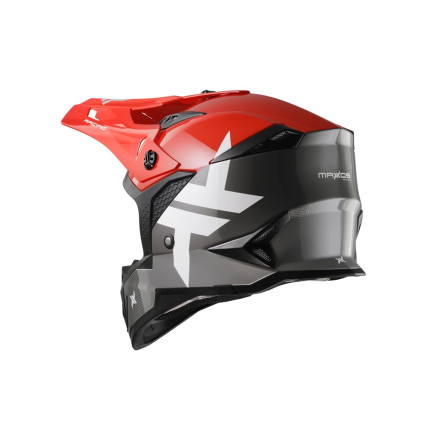 Capacete Mattos Racing Atomic Icon - Vermelho e Cinza