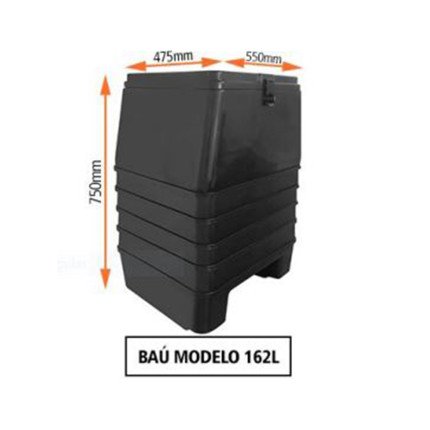 Baú MN3 162 Litros Motoboy