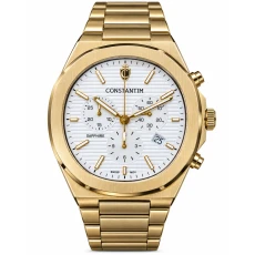 Constantim Gold White Chronograph