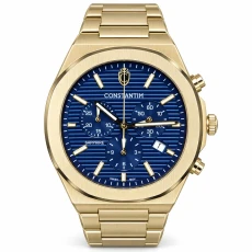 Constantim Gold Dark Blue Chronograph