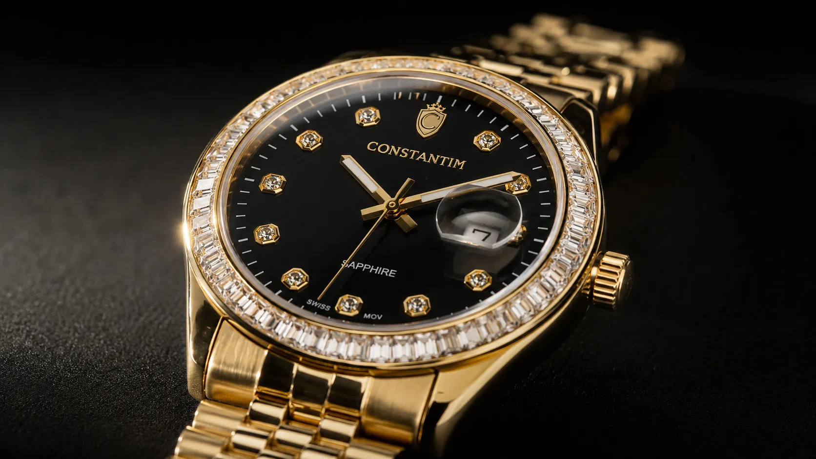 Gold Black Diamond detail