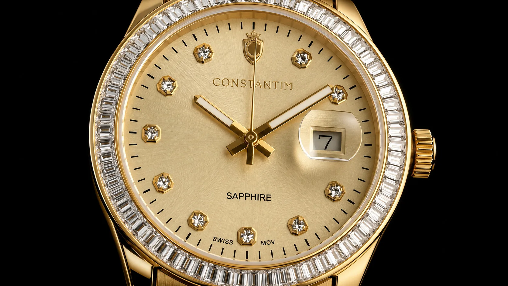 Gold Champagne Diamond dial