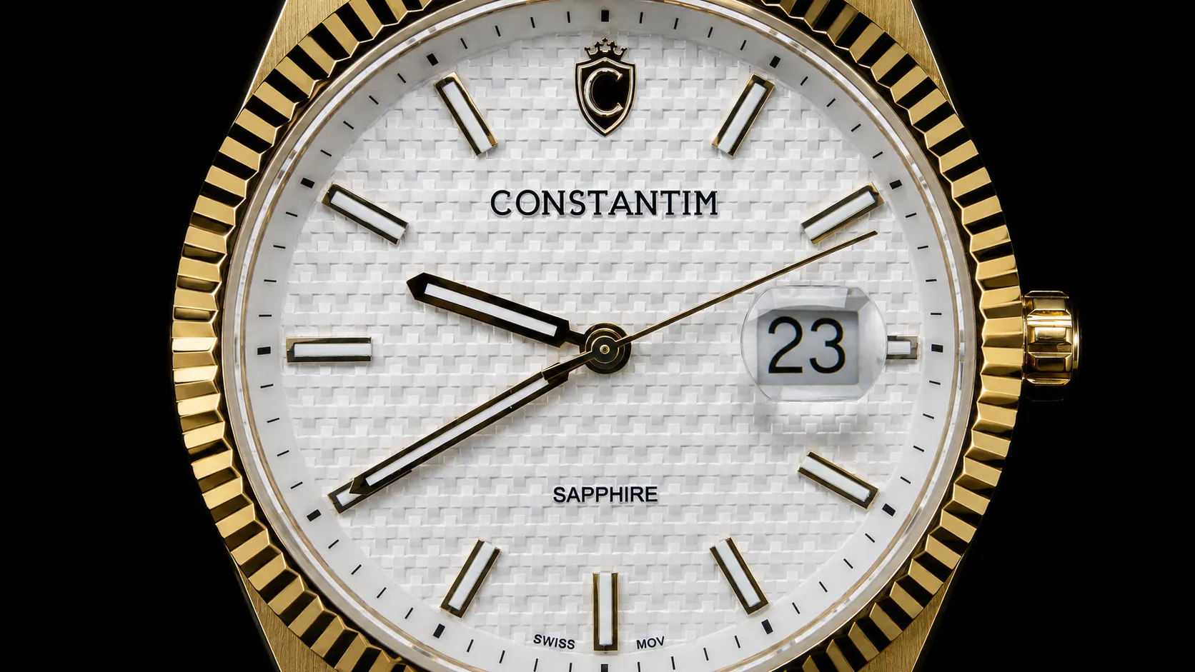 Gold White dial
