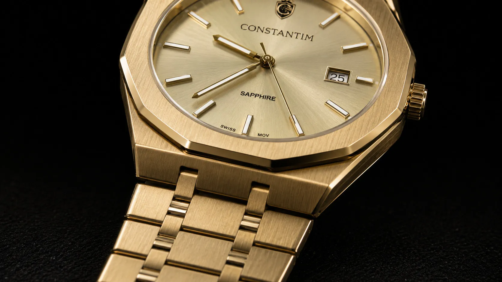 Gold Champagne Octagon detail