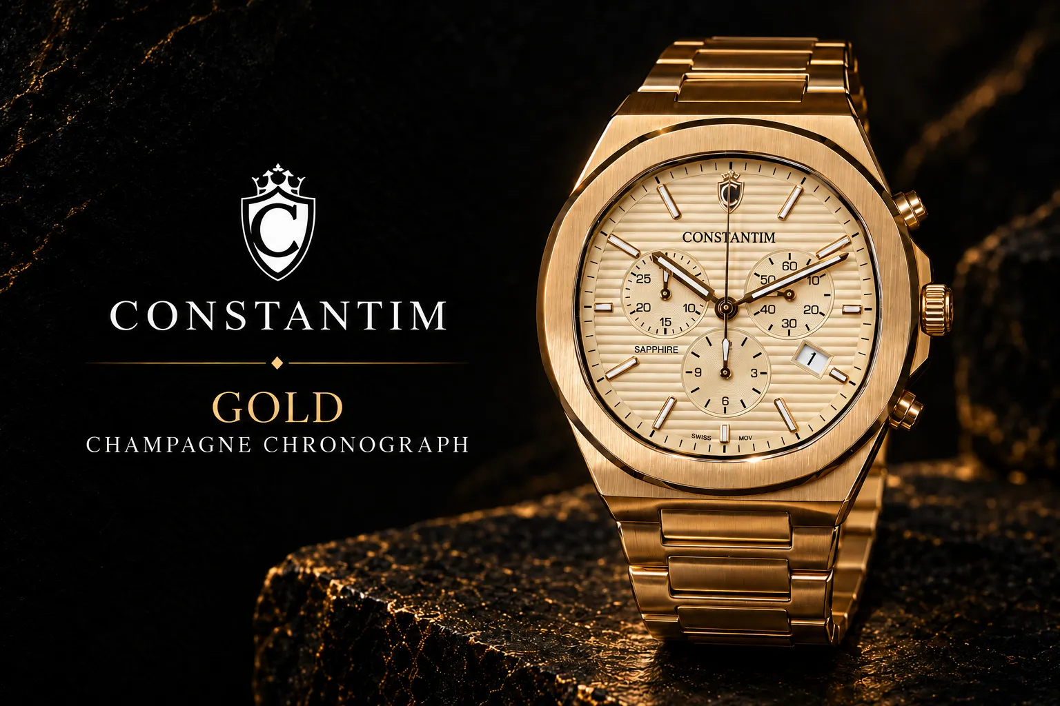 Gold Champagne Chronograph