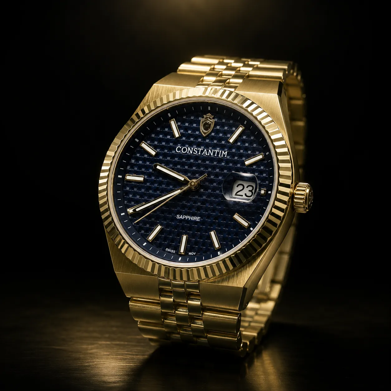 Gold Dark Blue dial