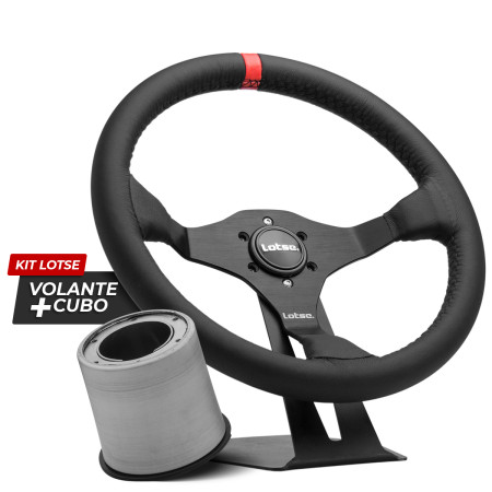 Kit cubo + Volante Lotse Ring revestido em couro (tarja vermelha)