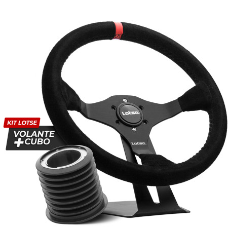 Kit cubo + Volante Lotse Ring revestido em camurça (tarja vermelha)