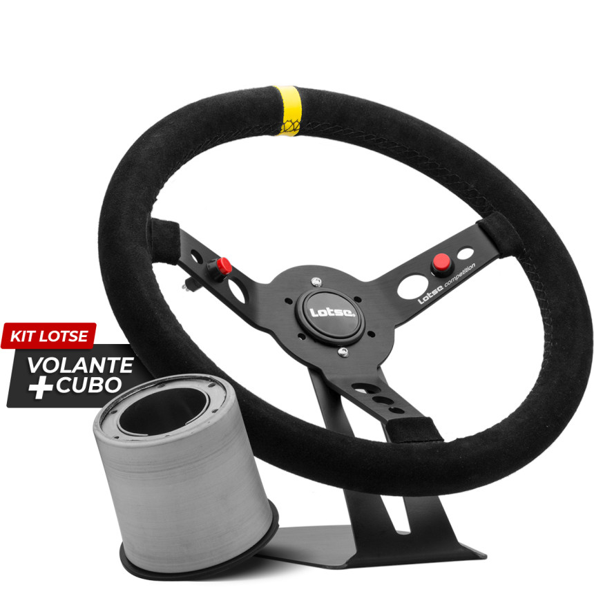 Kit cubo + Volante Lotse Maxx Competition revestido em camurça