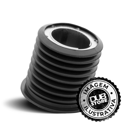 Kit cubo + Volante Lotse Big Block S em aço cromado e couro marrom