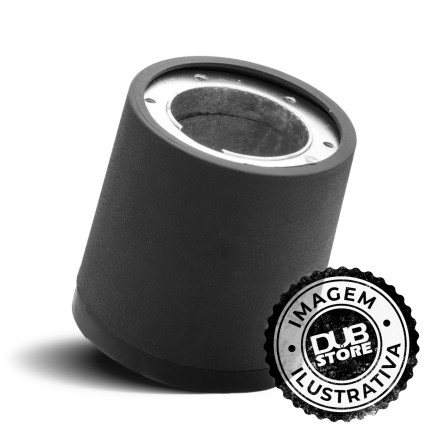 Kit cubo + Volante Lotse Class Light em aço cromado e couro marrom