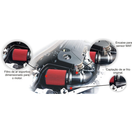 Kit Air Intake Race Chrome Chevrolet Cruze 1.4 turbo (2017+)