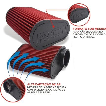 Kit Air Intake Race Chrome Volkswagen UP 1.0 TSI