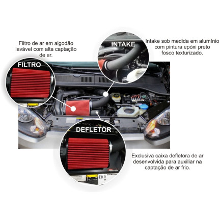 Kit Air Intake Race Chrome Volkswagen UP 1.0 TSI