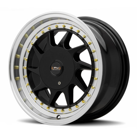 Jogo de rodas Zeus HM10 15x7,5 (Preta brilhante)