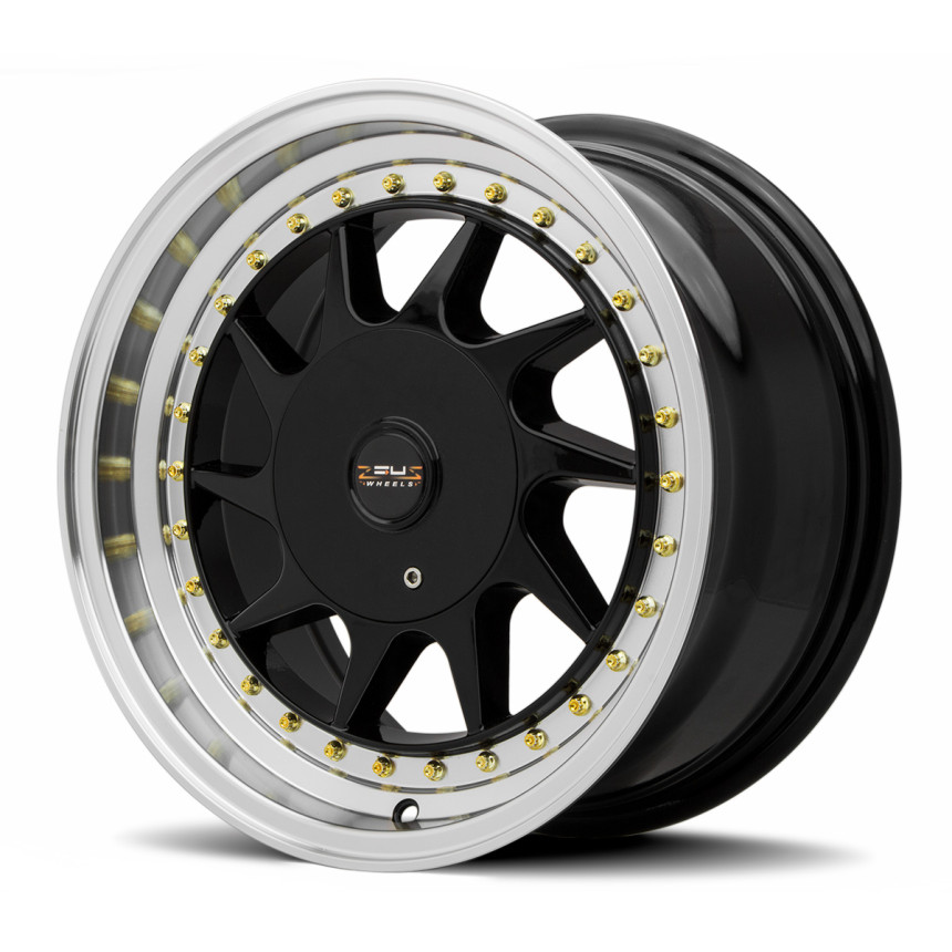 Jogo de rodas Zeus HM10 15x7,5 (Preta brilhante)