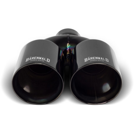 Ponteira Dupla Escapamento em Inox Bärenwald Mitte 3,5" Black Edition