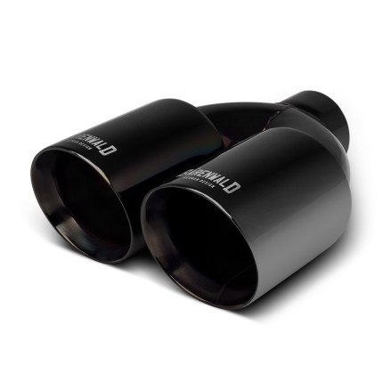 Ponteira Dupla Escapamento em Inox Bärenwald Mitte 3,5" Black Edition