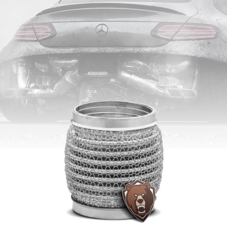 Flexível para escapamento em inox Bärenwald (3" x 10cm)