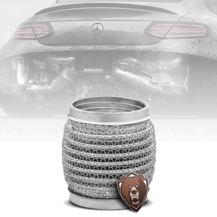 Flexível para escapamento em inox Bärenwald (3" x 10cm)