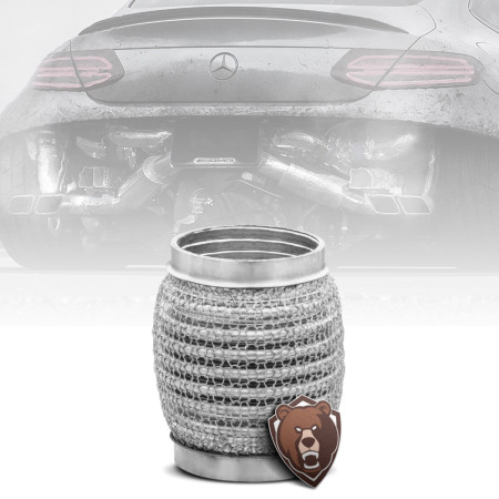 Flexível para escapamento em inox Bärenwald (2,5" x 10cm)