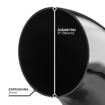 Curva 90° em inox Bärenwald (3 polegadas)
