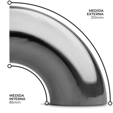 Curva 90° em inox Bärenwald (3 polegadas)
