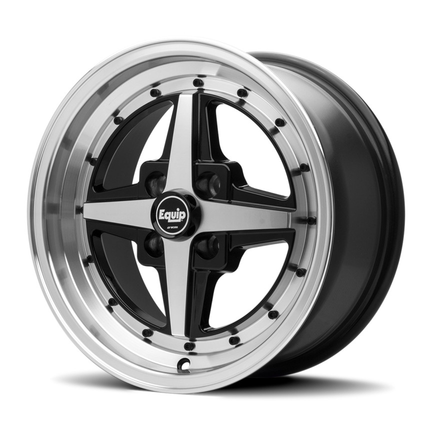 Jogo de rodas RAW Work Equip 01 15x7 (Diamantado com preto)