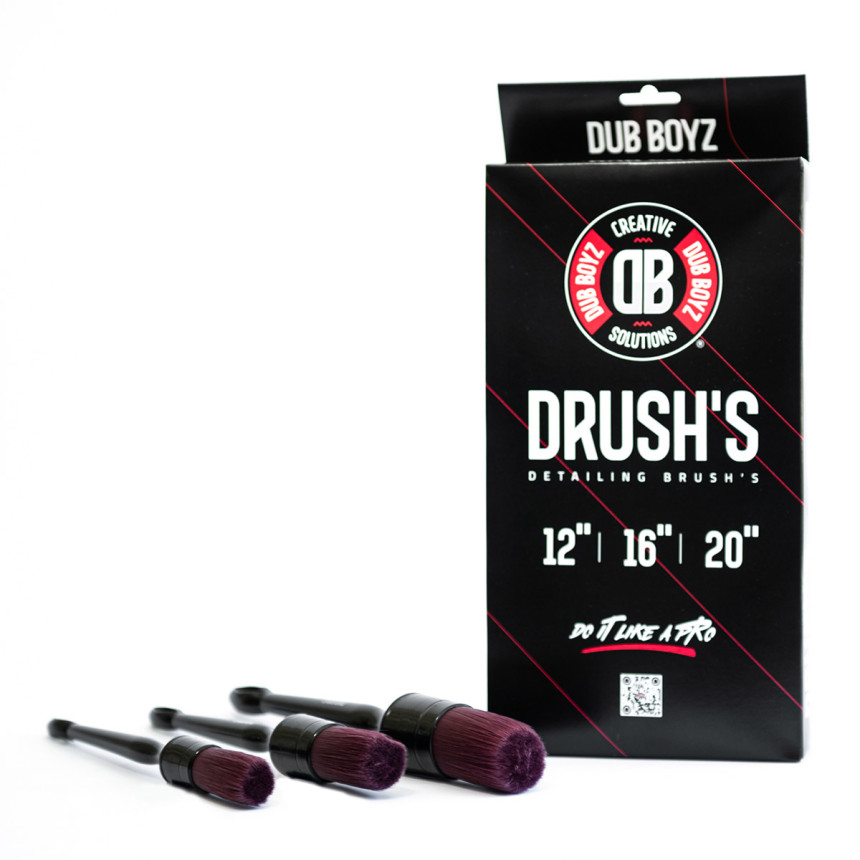 Kit de pincéis para detalhamento automotivo externo D'rush Dub Boyz (3 unidades)