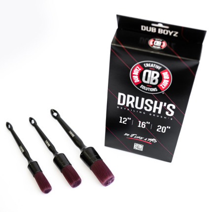 Kit de pincéis para detalhamento automotivo externo D'rush Dub Boyz (3 unidades)
