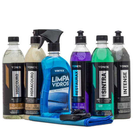 Monte seu Kit Limpeza Interna para Carros (5 unidades)