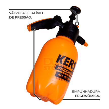 Pulverizador de compressão manual gerador de espuma Kers Pressure All in One (2 litros)
