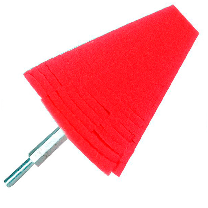 Cone ventilado em espuma para polimento de rodas e pequenas áreas delicadas Kers (vermelho)