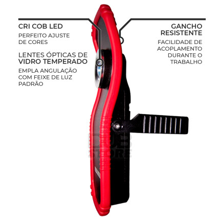 Lanterna LED recarregável com base magnética Flex Detail Inspection Yes Tools Kers (Bivolt)