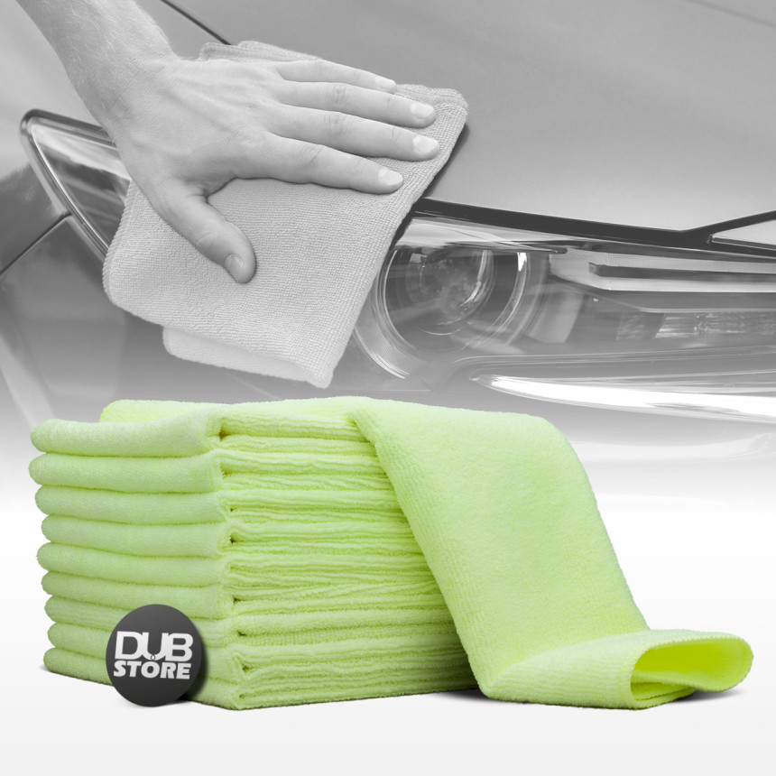 Kit flanela de Microfibra Autoamerica Verde (40x40cm) (10 Unidades)