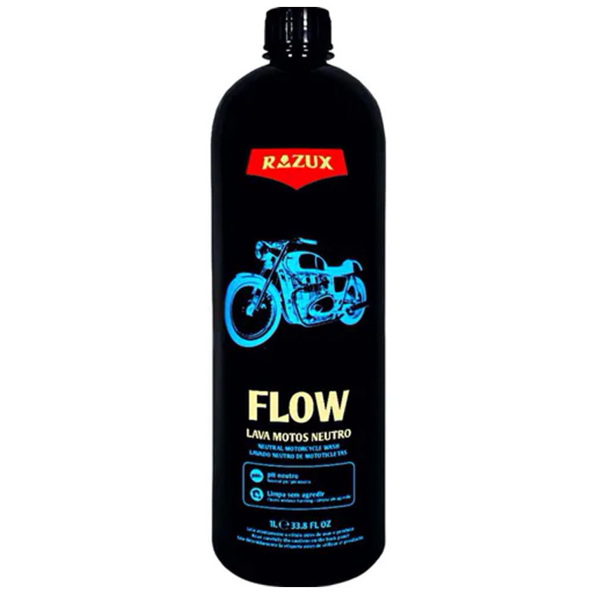 Shampoo neutro para motos Flow Razux (1 litro)