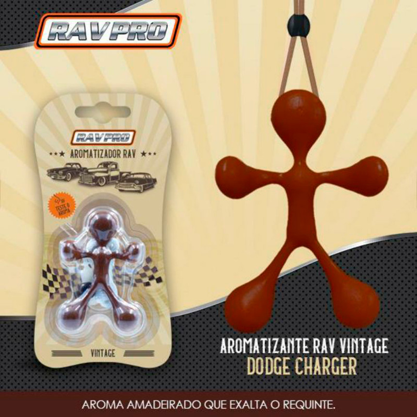 Aromatizante Vintage Dodge Charger RavPRO (amadeirado)
