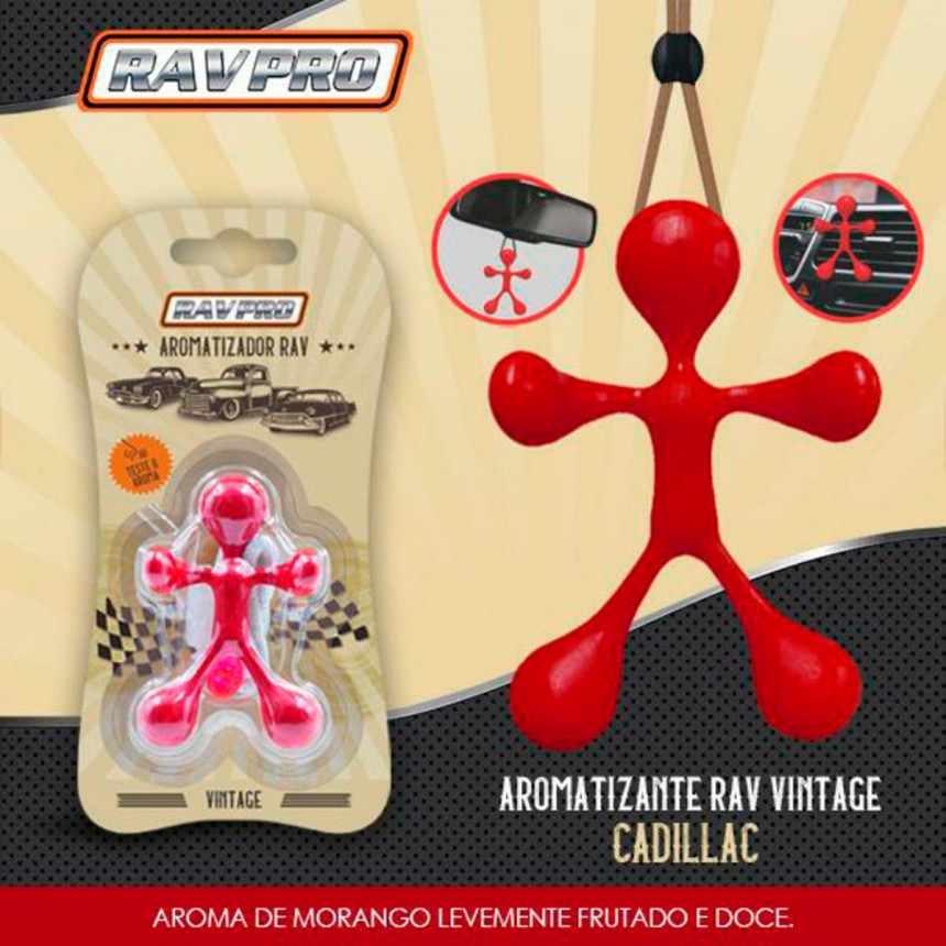 Aromatizante Vintage Cadillac RavPRO (frutas vermelhas)