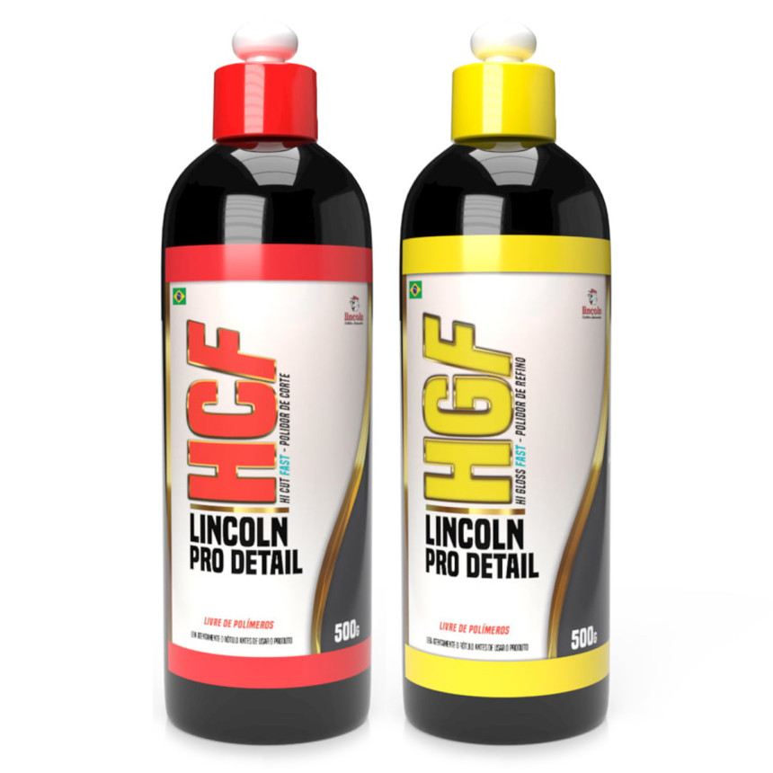 Kit Polidor de corte, refino e lustro HCF e HGF Lincoln (500g)