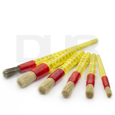 Kit de pincéis para limpeza e detalhamento automotivo Roma (6 unidades)