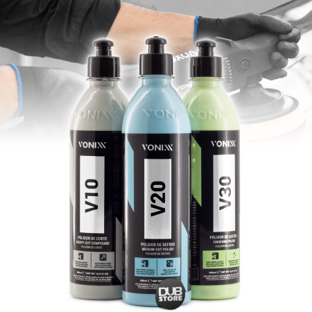 Kit Polidores Corte, Refino e Lustro Vonixx