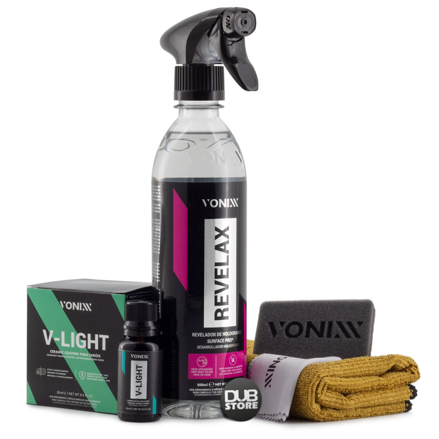 Kit limpeza e proteção para faróis Vonixx