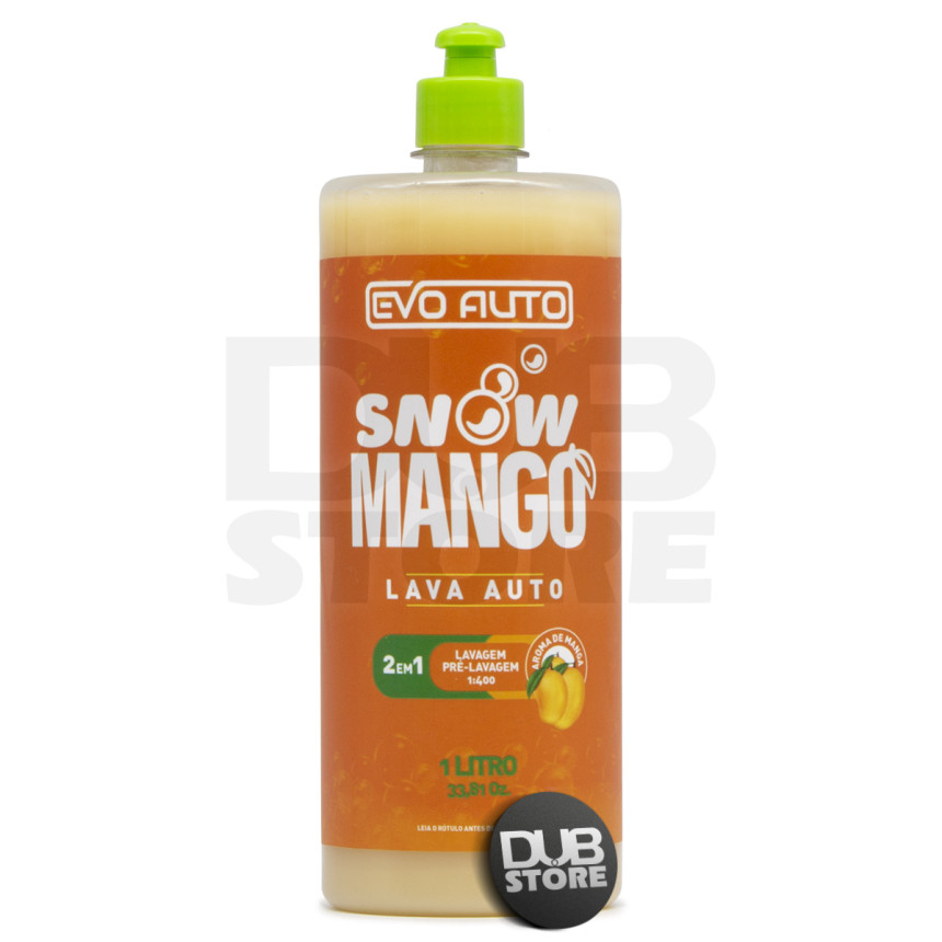 Shampoo 2 em 1 lavagem e pré-lavagem Snow Mango Evo Auto (1 litro)
