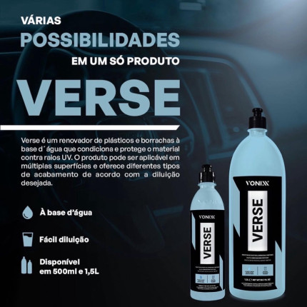 Protetor de plásticos, borrachas e motores Verse Vonixx (1,5 litro)
