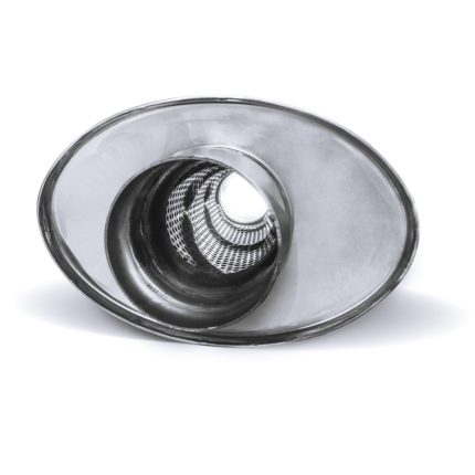 Abafador Esportivo Intermediário Oval em Inox Bärenwald Hannover