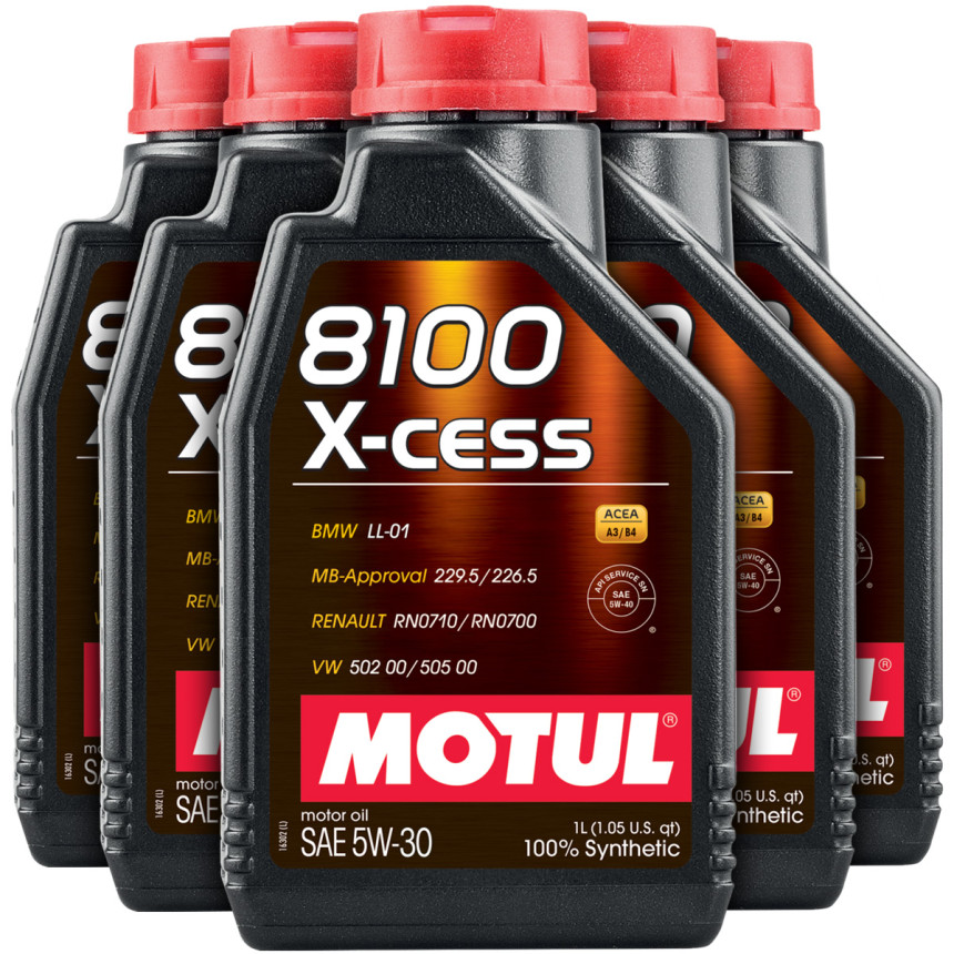 Kit óleo para motor Motul 8100 X-CESS 5W30 (5 litros)