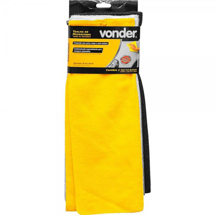 Kit toalhas de microfibra 200GSM Vonder (30X40cm) (5 unidades)